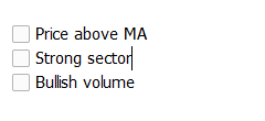 Stock picking checklist example