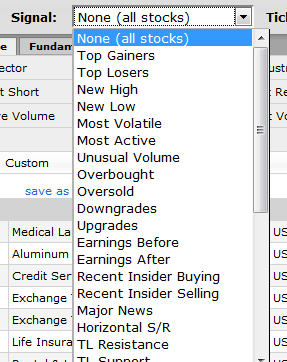 hot stock picks screener